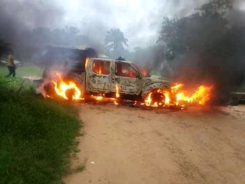 IMG 20210512 WA0005 1 Unknown Armed Men Burn Down Police Station and kill one Officer in Etim Ekpo Akwa Ibom State