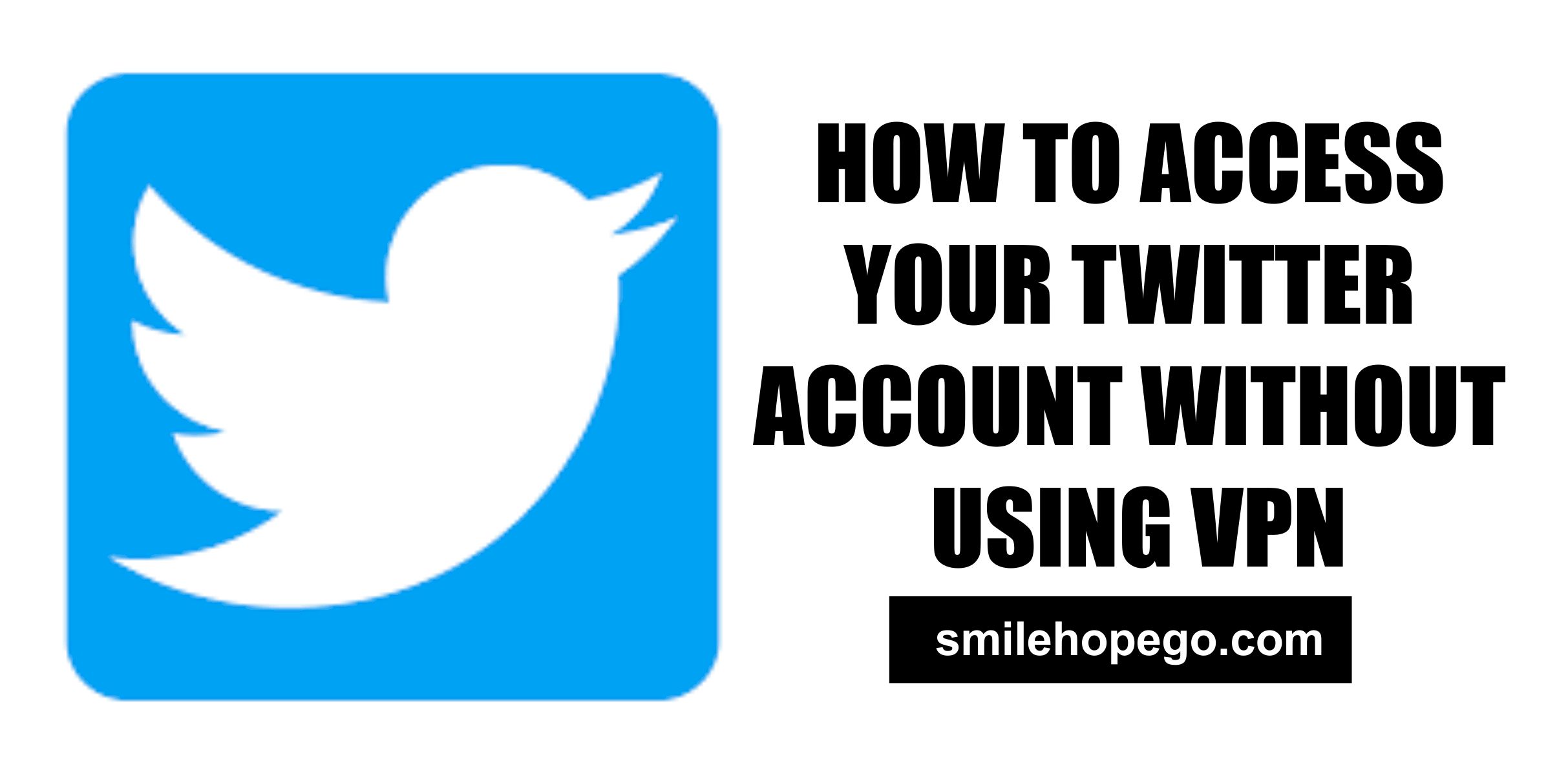 How to access your twitter Page without Using VPN - SMILEHOPEGO